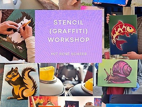 Stencil (Graffiti) Workshop mit René Scheer
