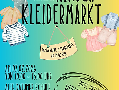 Plakat 3. Kinderkleidermarkt Waldenau-Datum