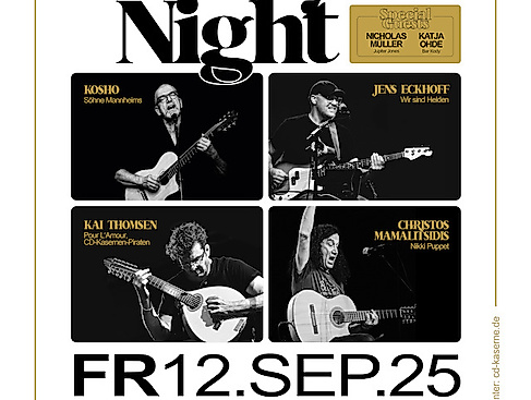 Friday Night Trio - Kultur im Innenhof - „Nacht der Gitarren“ feiert 20 Jahre - Ein Jubiläum voller Gitarren-Exzellenz!