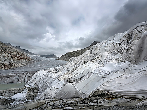 Rhonegletscher abgedeckt 2019
