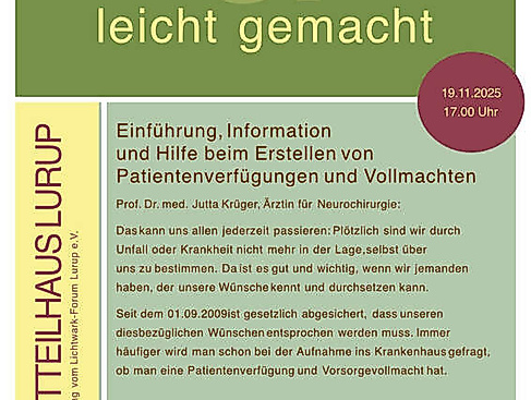 Patientenverfügung und Vorsorgevollmacht leicht gemacht