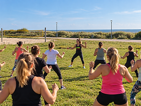 Zumba am Südstrand