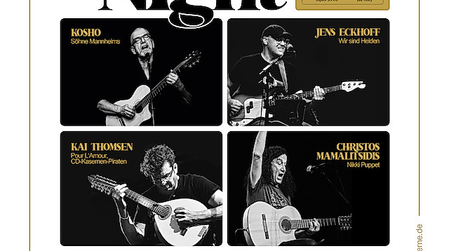 Friday Night Trio - Kultur im Innenhof - „Nacht der Gitarren“ feiert 20 Jahre - Ein Jubiläum voller Gitarren-Exzellenz!