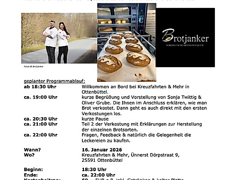 Brot-Tasting am 16. Januar 2026 mit den Sommelier Sonja Twittig & Oliver Grube