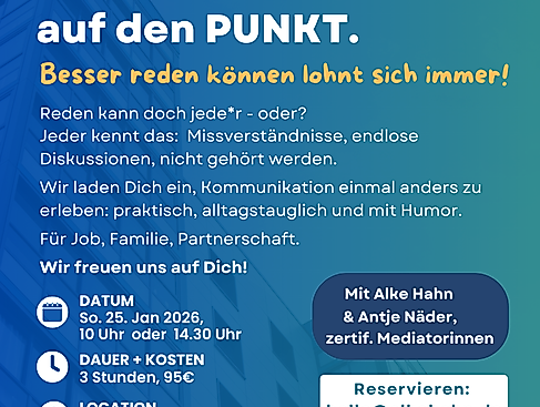Poster Kommunikation auf den Punkt 2026