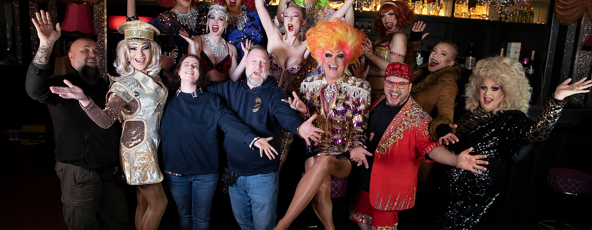 Olivia Jones und Familie im The BUNNY BURLESQUE St. Pauli