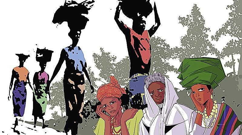 Frauen in Bewegung und Ruhe