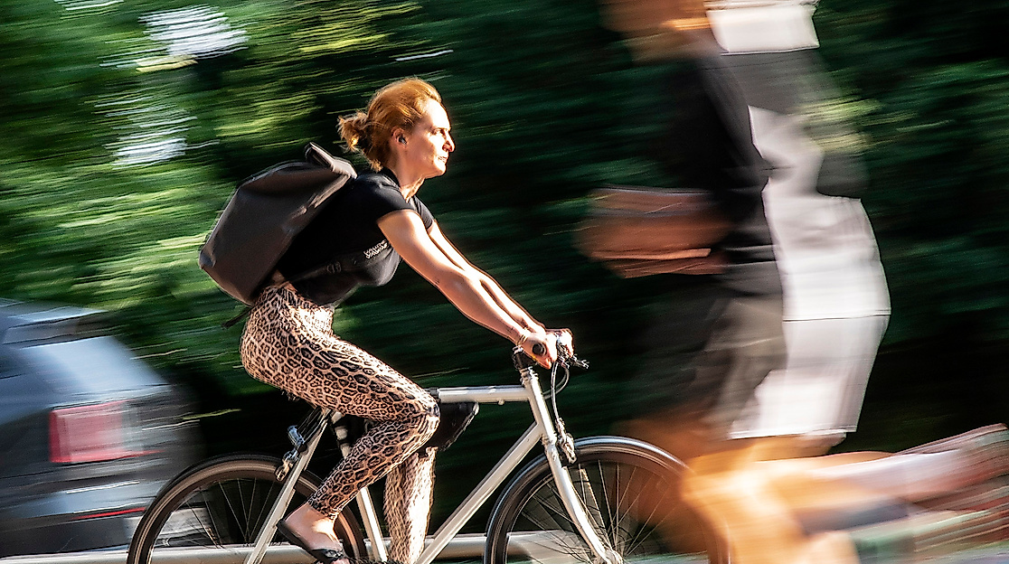 Fahrrad und Jogger