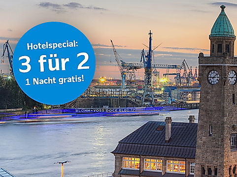 Reisepaket: Hamburg Reisen 3 für 2