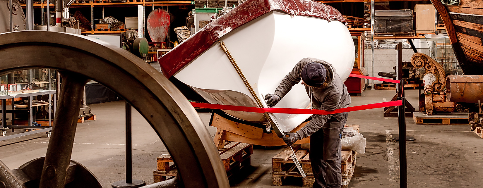 Restaurierung im Deutschen Hafenmuseum