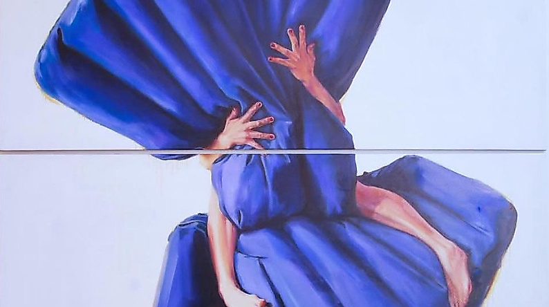 Jana Jacob: Let´s grow old together, 2025, Öl auf Leinwand, 200x200cm