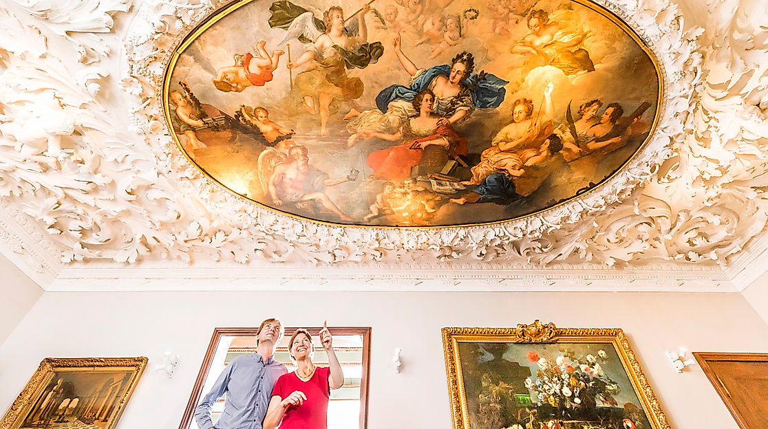 Kunstvolle Decke im Museum für Hamburgische Geschichte