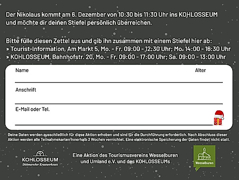 Der Nikolaus kommt nach Wesselburen!