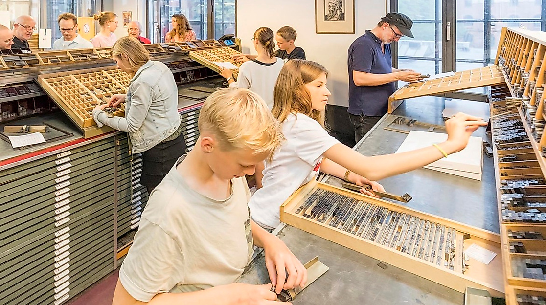 In der Buchdruck - Werkstatt