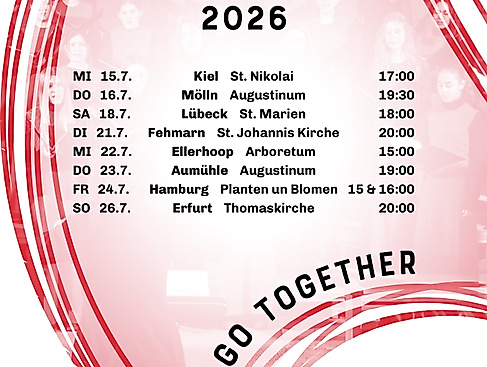 Chorakademie Erfurt Sommertournee 2026