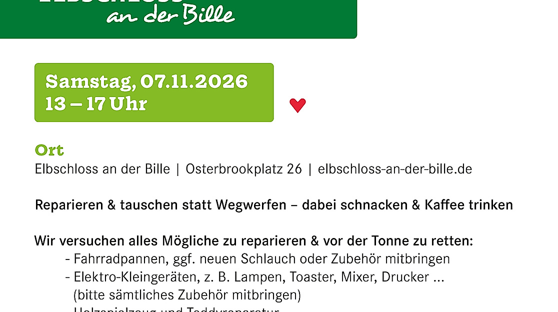 Repair-Cafe Elbschloss an der Bille