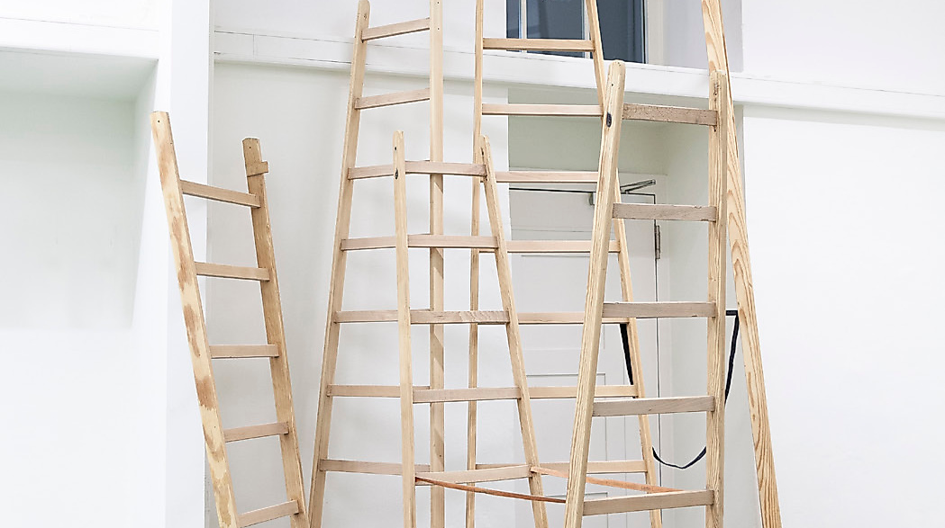 Omid Arabbay, Flügelschlag (Alman Dream), 2025, Zeichnung, Leiter