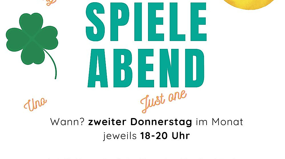 Plakat Spiele abend
