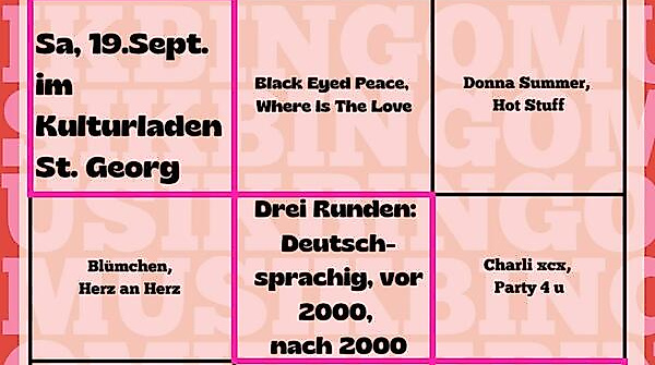 Stuuv Mood Musik-Bingo im Kulturladen