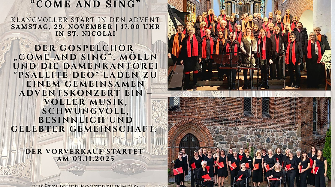 Gospelchor "Come and Sing" und Damenkantorei Psallite Deo aus Berkenthin, Ltg. Ingrid Kunstreich