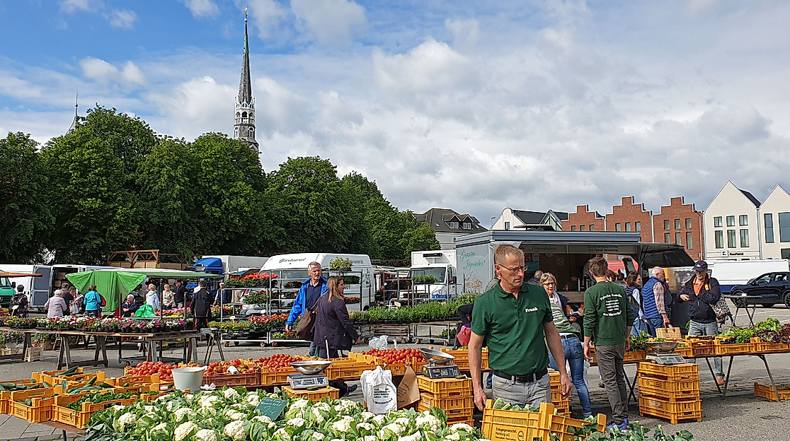 Traditioneller Wochenmarkt, Heide