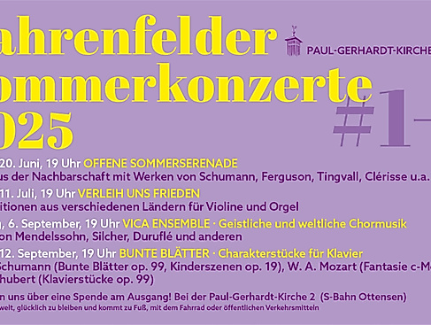 Bahrenfelder Sommerkonzerte 2025