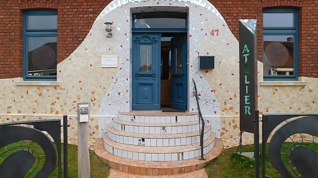 Mosaikhaus Eingang