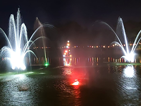 Herrlich beleuchteter Birkensee
