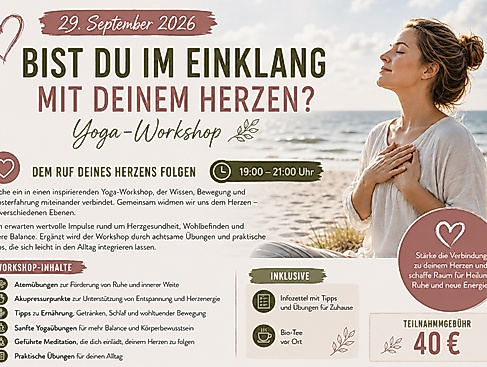 bist du im Einklang mit deinem Herzen?