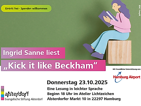 Flyer Lesung "Kick it like Beckham"