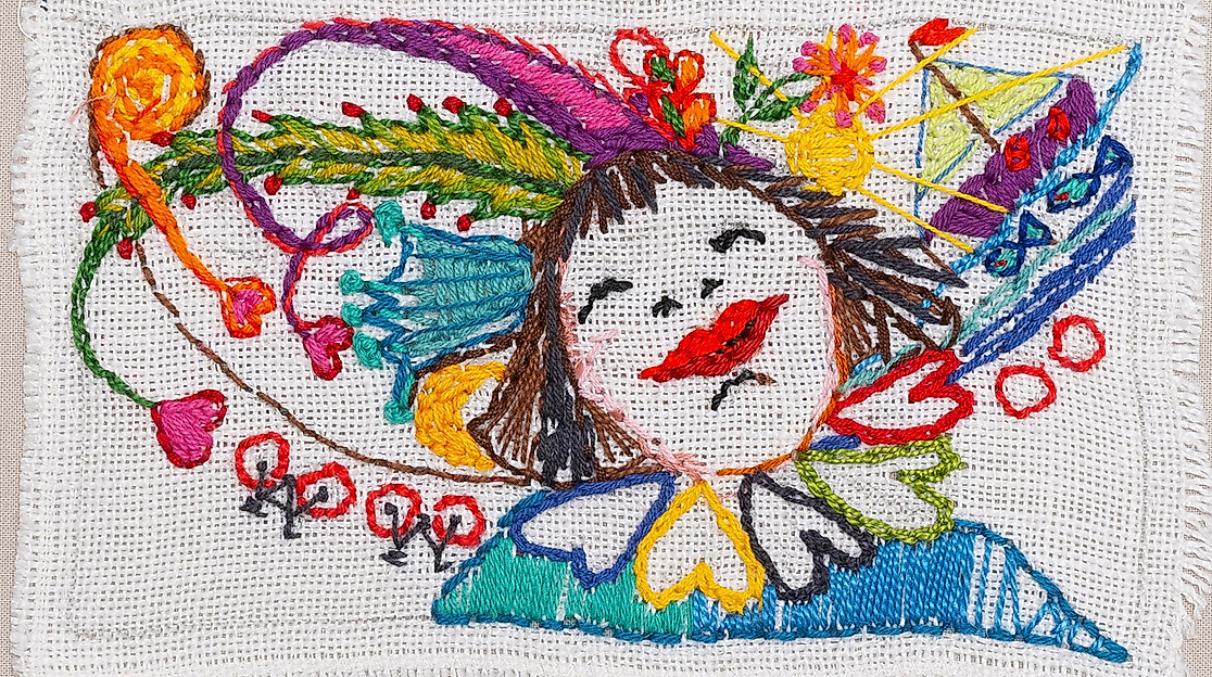 Stickereien aus aller Welt zum Thema Hoffnung