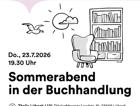 Sommerabend in der Buchhandlung