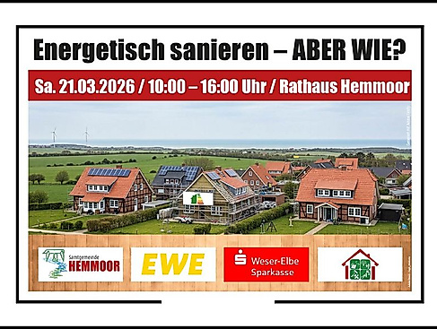 Energetisch sanieren – ABER WIE? - Info-Messe im Rathaus Hemmoor