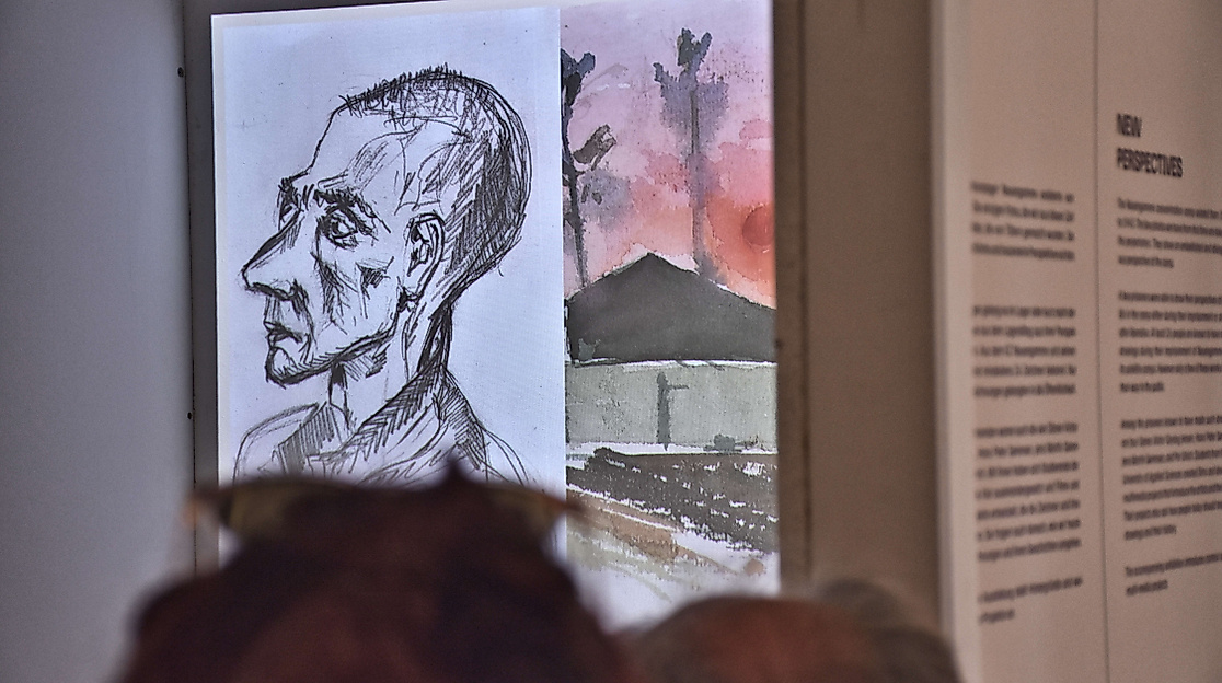 Ausstellung "Neu gesehen. Multimedia-Arbeiten über dänische Zeichner im KZ Neuengamme" in der KZ-Gedenkstätte Neuengamme