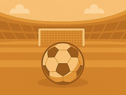 Fußballstadion in braun