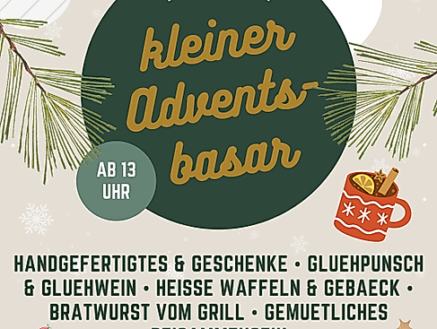 Beige Dunkelgrün Gold Einfach Weihnachtsmarkt Instagram Post (A5)