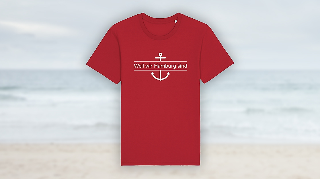 Weil wir Hamburg sind T-Shirt rot