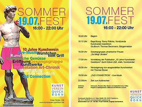 Flyer Sommerfest Kunstverein 19.7.25