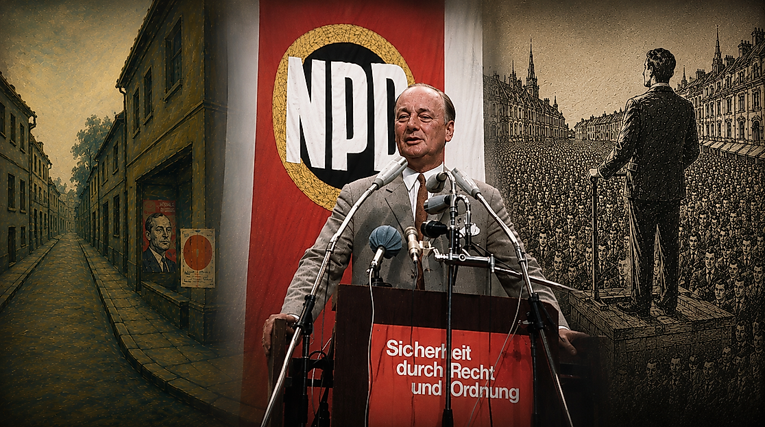 ehemaliger NPD-Parteichef Adolf von Thadden