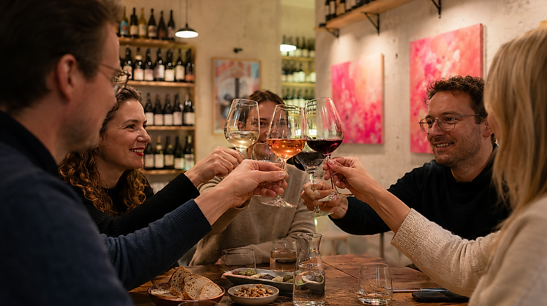 Gemeinsam anstoßen bei „Georgien im Glas“