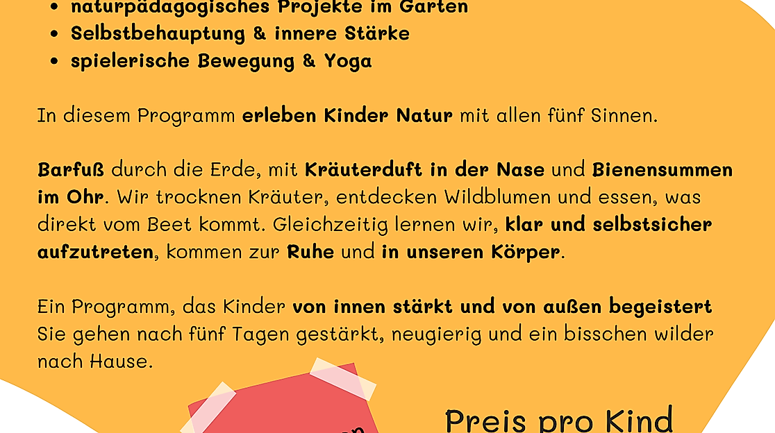 Sommerfrische - Ferienangebot für Grundschulkinder