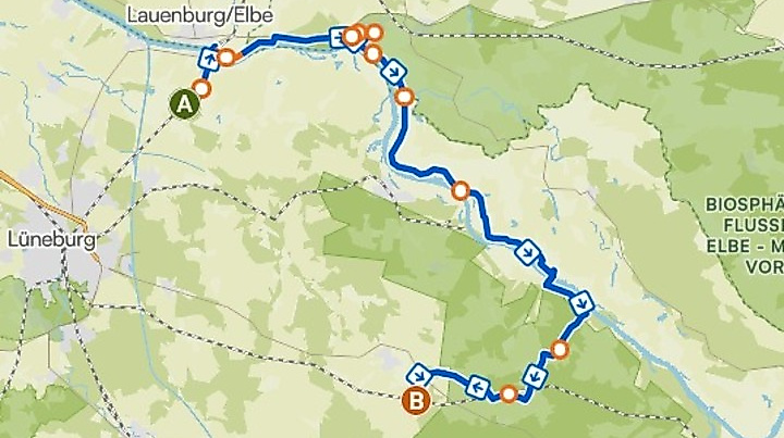 E-Bike-Tour / Göhrde-[Elbe]-Lauenburg-Echem
