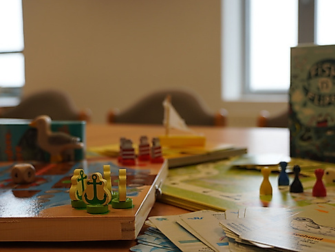 Spielenachmittag mit Blick aufs Wattenmeer