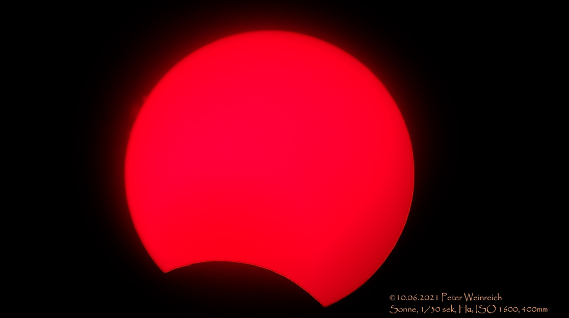 Die partielle Sonnenfinsternis vom 10.06.21