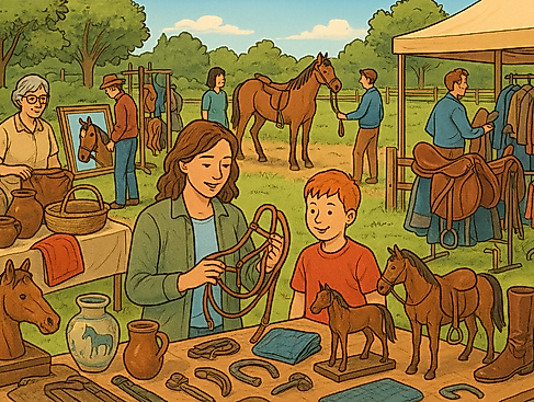 Pferdemarkt im ländlichen Ambiente