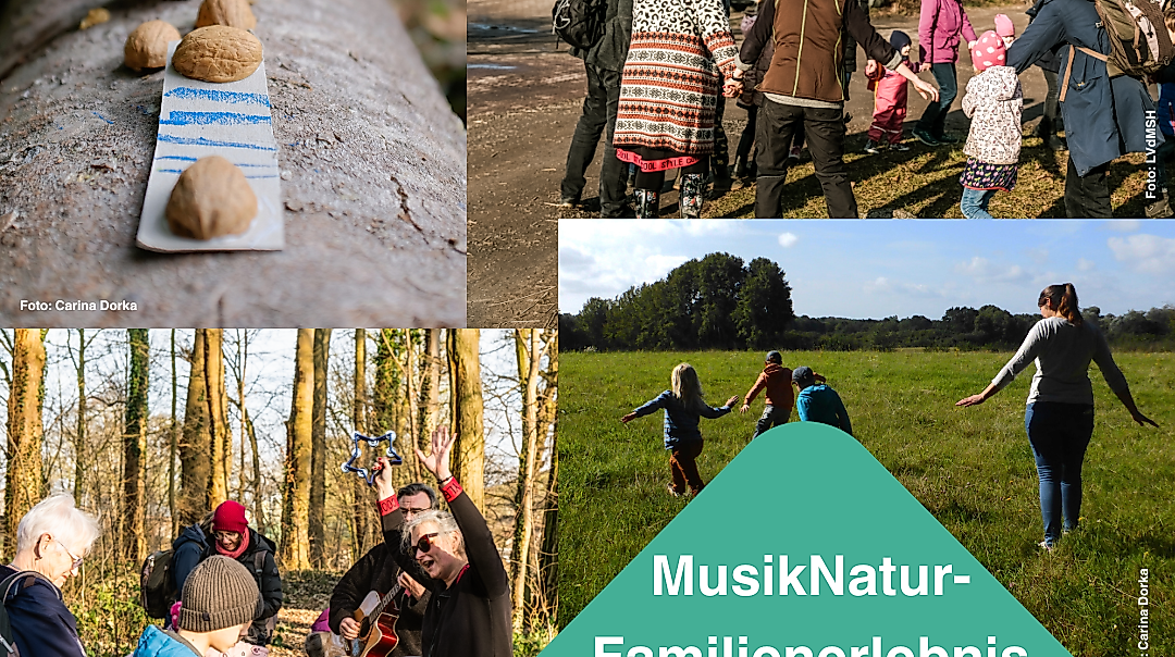 Familien mit Kindern musizieren und basteln Instrumente