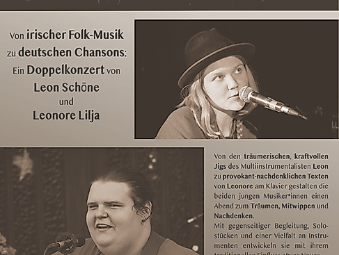 Konzert Leonore Lilja und Leon Schöne