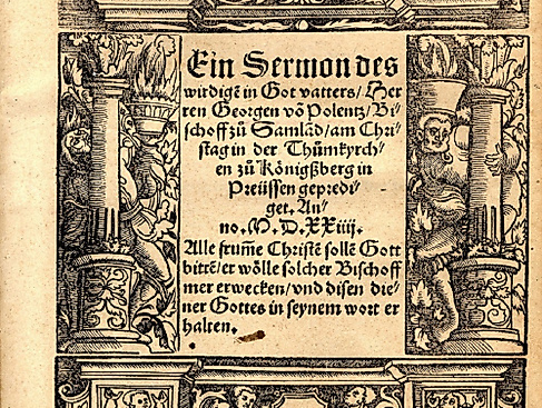 Die erste evangelische Predigt des Samländischen Bischofs Georg von Polentz in Königsberg am Weihnachtstag 1523