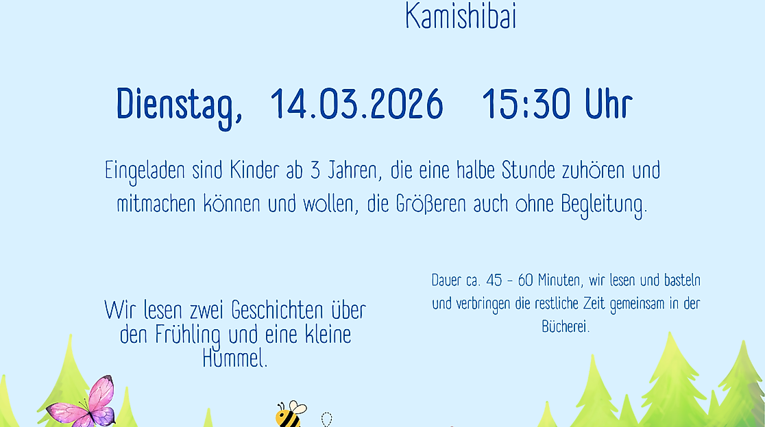 Vorlesezeit Stadtbücherei Fehmarn April 26