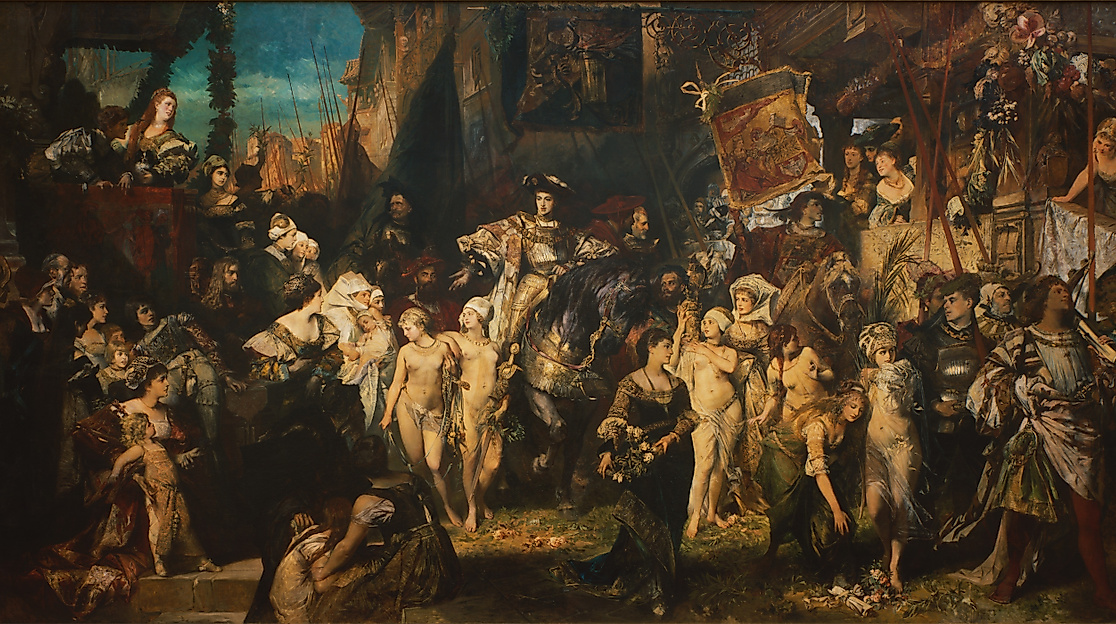Hans Makart: Der Einzug Kaiser Karls V. in Antwerpen, 1878
